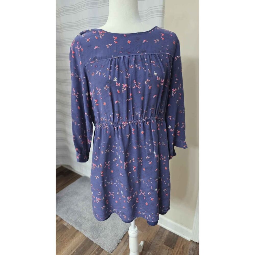 Madewell Navy Blue Patterned Dress Size 12